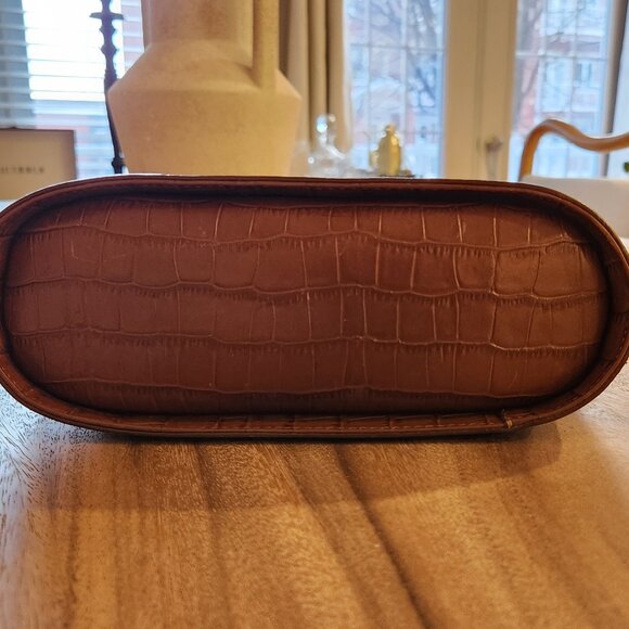 Sezane Victor Chocolate Crocodile Crossbody - Picture 3 of 7